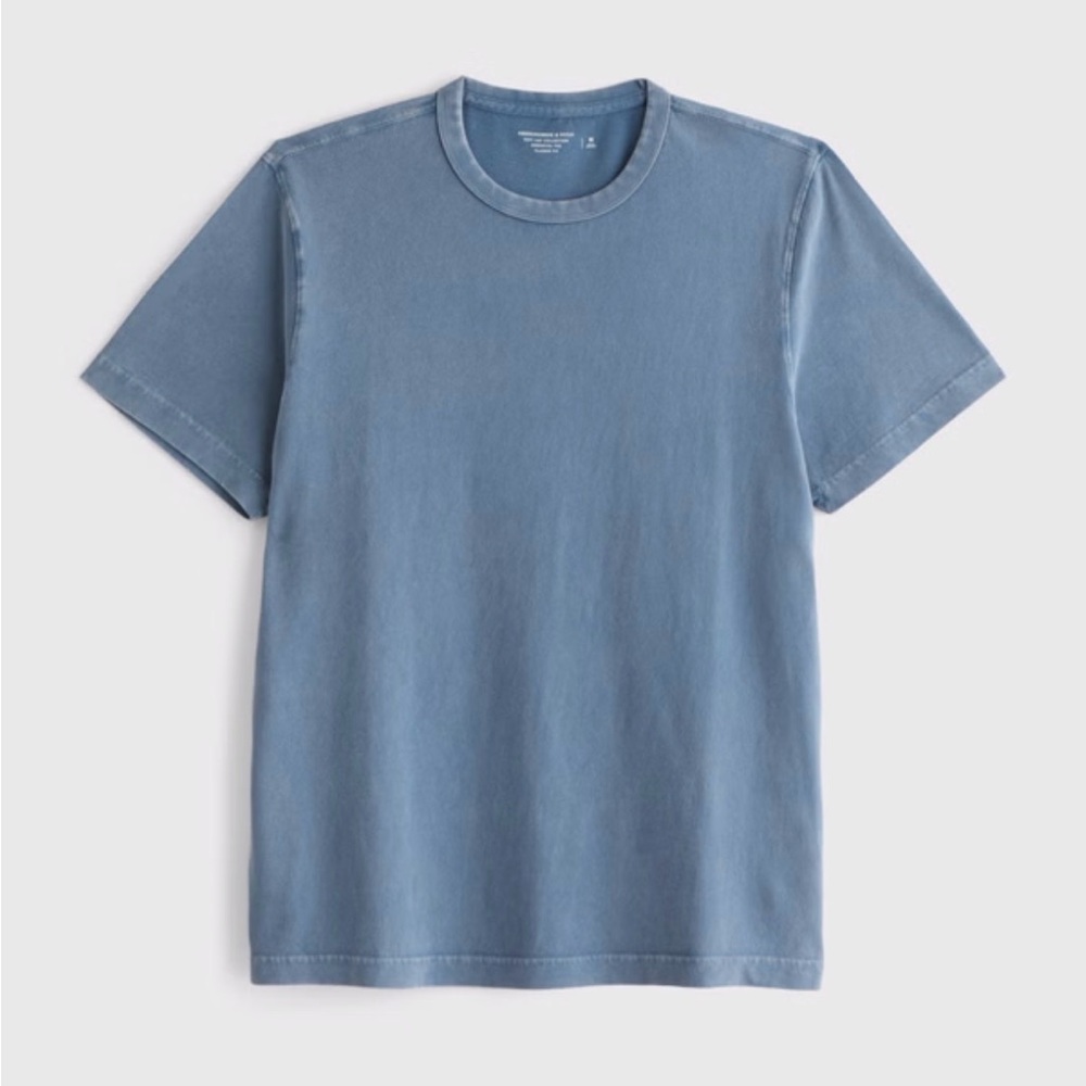 New Abercrombie & Fitch Slate Grey Blue Soft AF Essentials Short Sleeve Tee NWOT